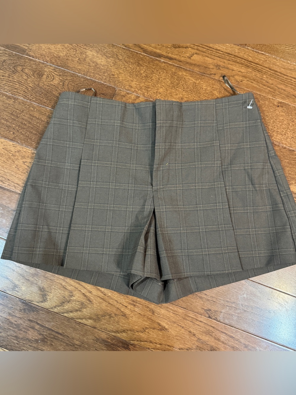 Zara Brown Business casual Textured Waistband Skirt